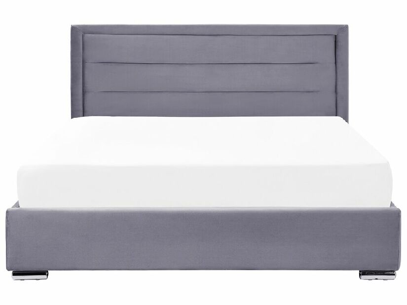 Manželská posteľ 180 cm Ruthine (sivá) (s roštom a úložným priestorom)
