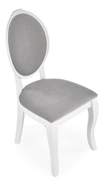 Jedálenská stolička Velly (biela + sivá)
