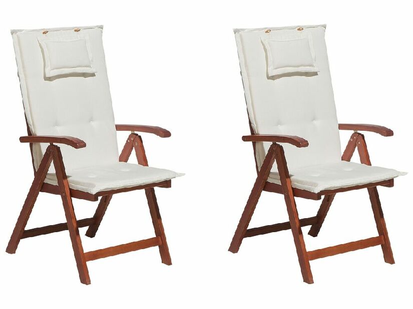 Set 2 ks. záhradných stoličiek TRATORIA (tmavočervená + biela)