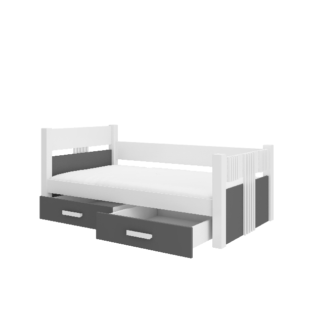 Detská posteľ 200x90 cm Buppi (antracit)