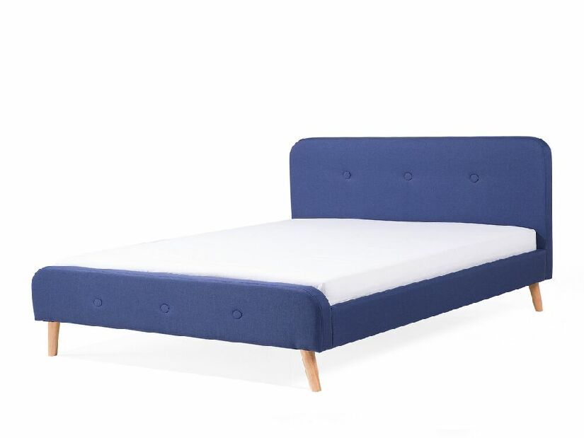Manželská posteľ 180 cm ROME (s roštom) (modrá)