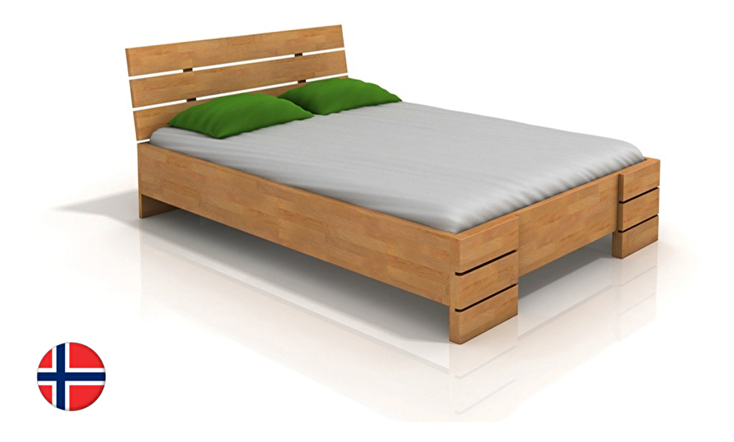 Jednolôžková posteľ 90 cm Naturlig Lorenskog High (buk) (s roštom)