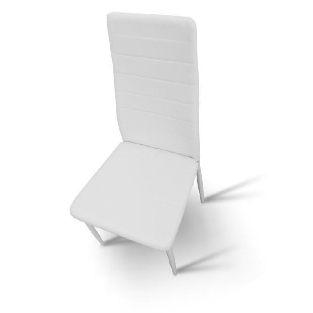 Set 5 ks. jedálenských stoličiek Collort nova (biela ekokoža)