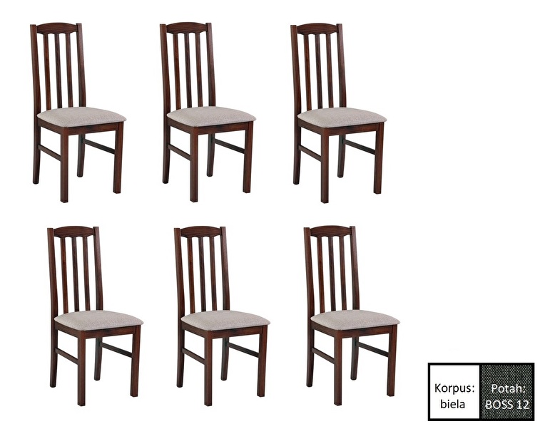 Set 6 ks. Jedálenských stoličiek Dalem XII (biela + sivá)) *výpredaj