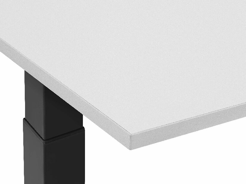 Písací stôl DESIRA II (130x72 cm) (sivá + čierna) (manuálne nastaviteľný)