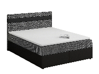 Manželská posteľ  Boxspring 180x200 cm Mimosa (melíorvaná sivá + čierna) (s roštom a matracom)