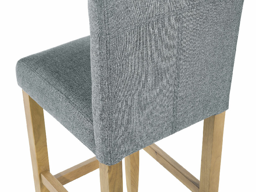 Barová stolička MATON (textil) (sivá)