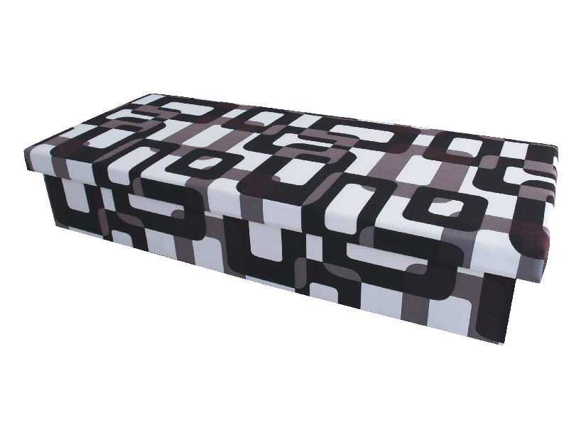 Jednolôžková posteľ (váľanda) 80 cm Benab Solo čiernobiela (s matracom) *bazár