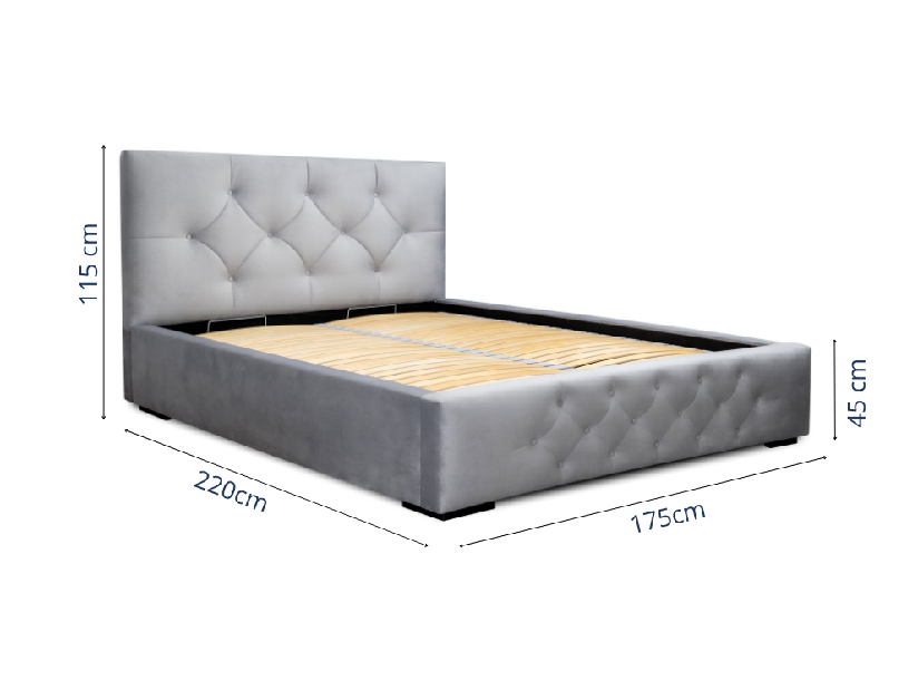 Čalúnená posteľ 180x200 cm Havvy