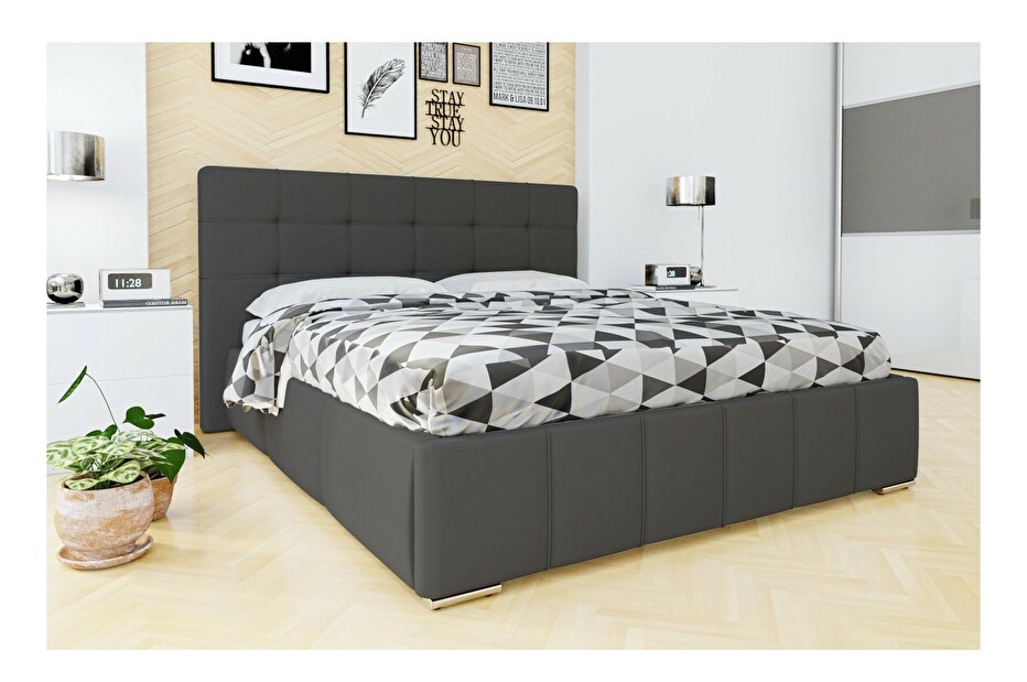 Manželská posteľ 140 cm Mirjan Kendrick (ekokoža Soft 020)