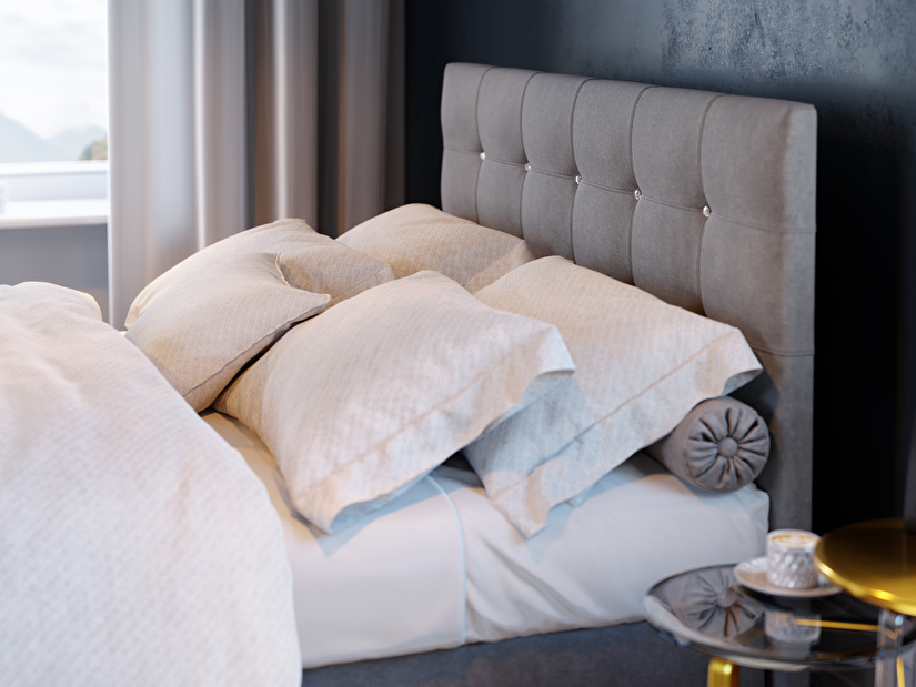 Manželská posteľ 180 cm Futura Kloe Eko (s matracom a roštom) (biela)