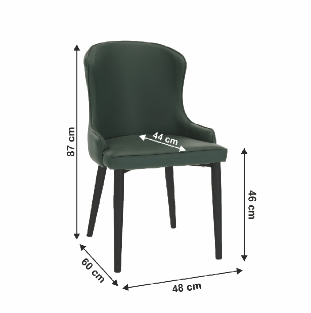 Jedálenská stolička Sirra (zelená)