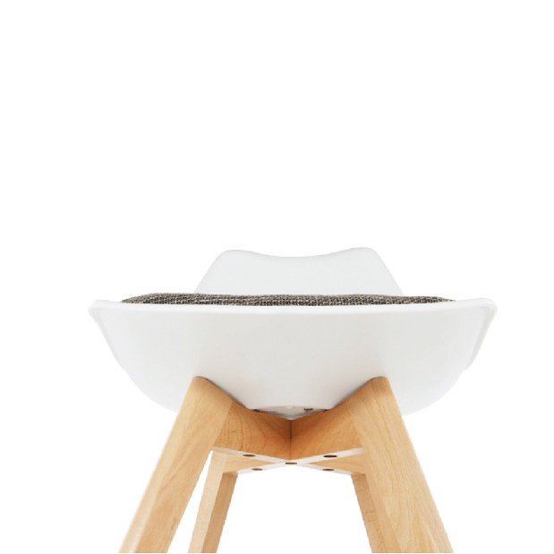 Jedálenská stolička Damiara (biela + hnedá)