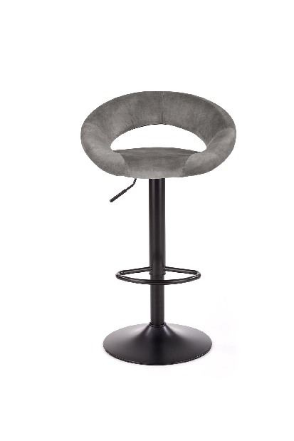 Barová stolička Herlinda (sivá + čierna)