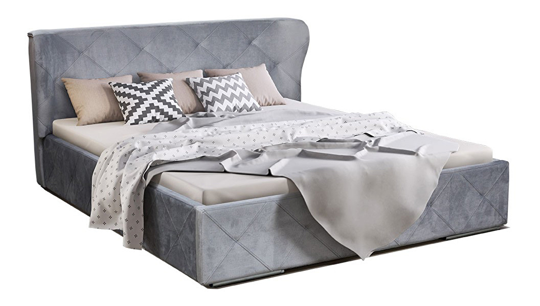 Manželská posteľ 160 cm Oleus (sivá)