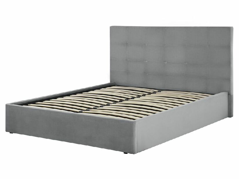 Manželská posteľ 160 cm Lorza (zamatová sivá)