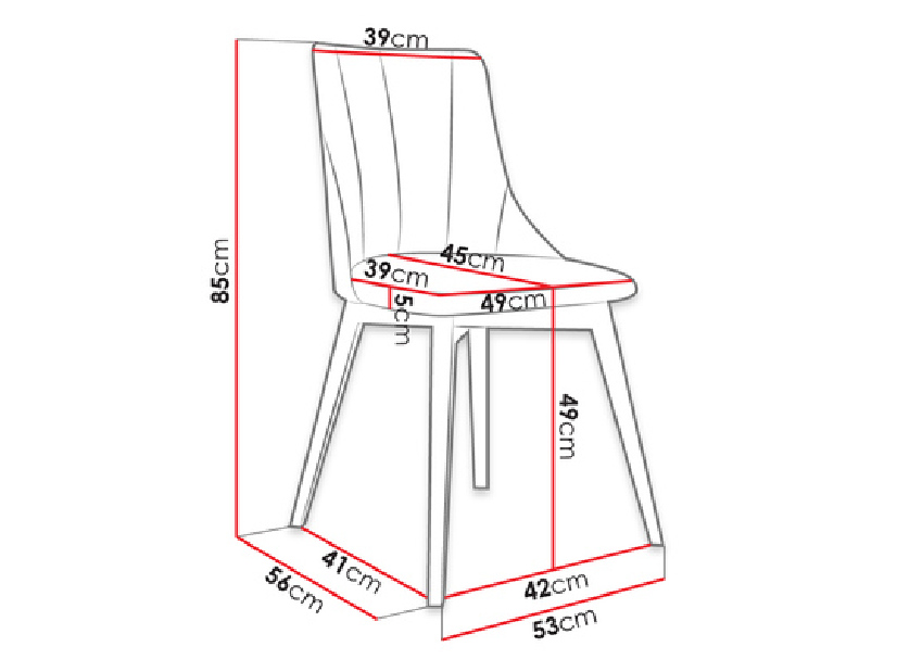 Jedálenská stolička Sebi (natural + krémová)