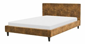 Manželská posteľ 140 cm Ferdinand (hnedá) (s roštom)