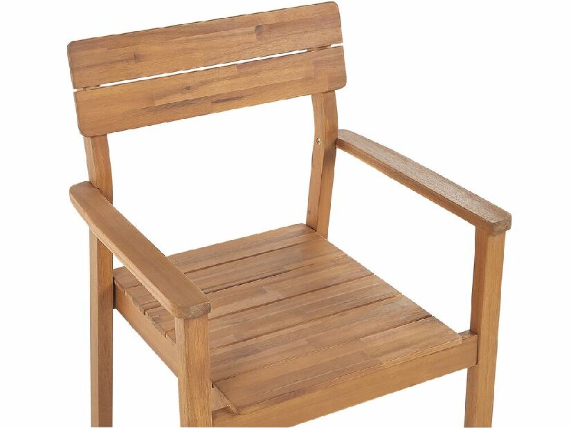 Set 2 ks záhradných stoličiek Fernanda (svetlé akáciové drevo)