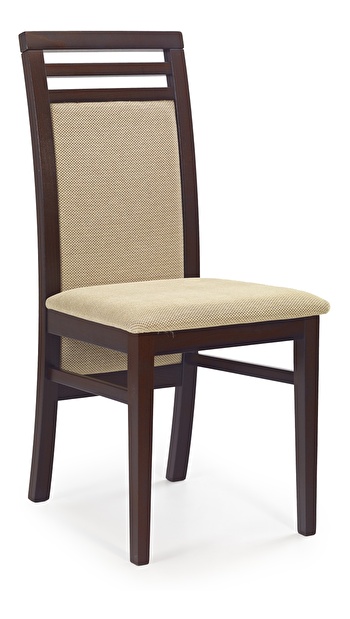 Jedálenská stolička Sylwek 4 Orech tmavý + béž