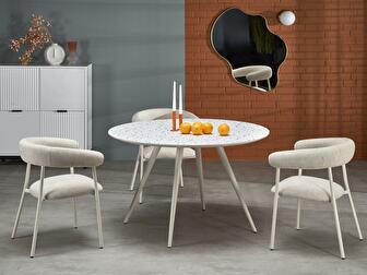 Jedálenský stôl Artemiso (biela) (pre 4 osoby)