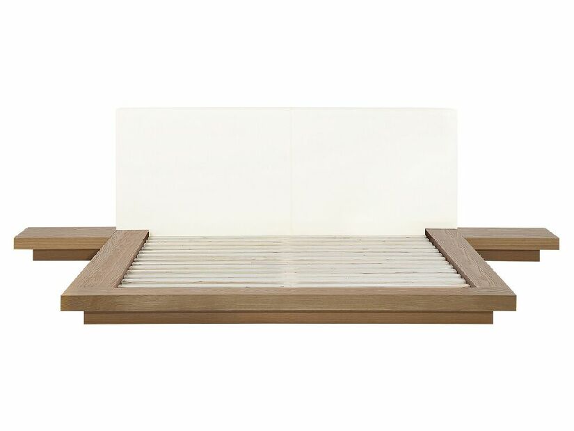 Manželská posteľ 160 cm ZEPHYRE (s roštom) (svetlé drevo)