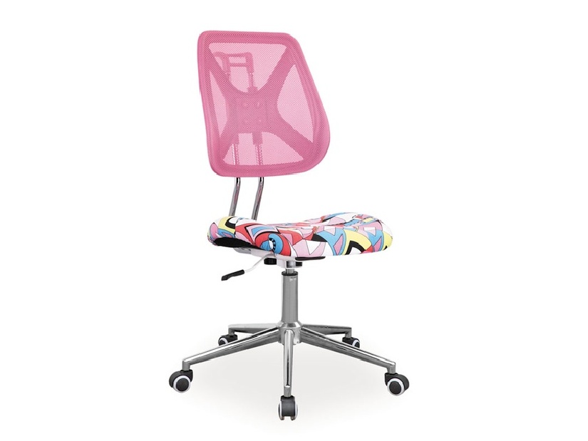 Detská stolička Alto (ružová + vzor)