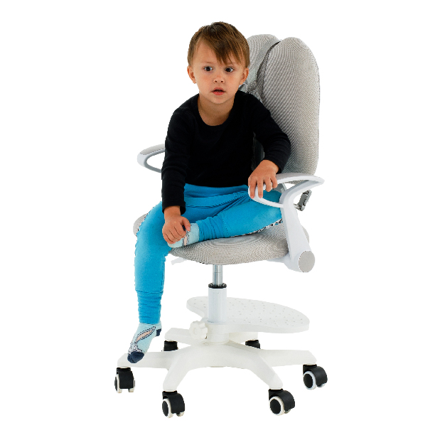 Detská stolička Anis (sivá + biela)