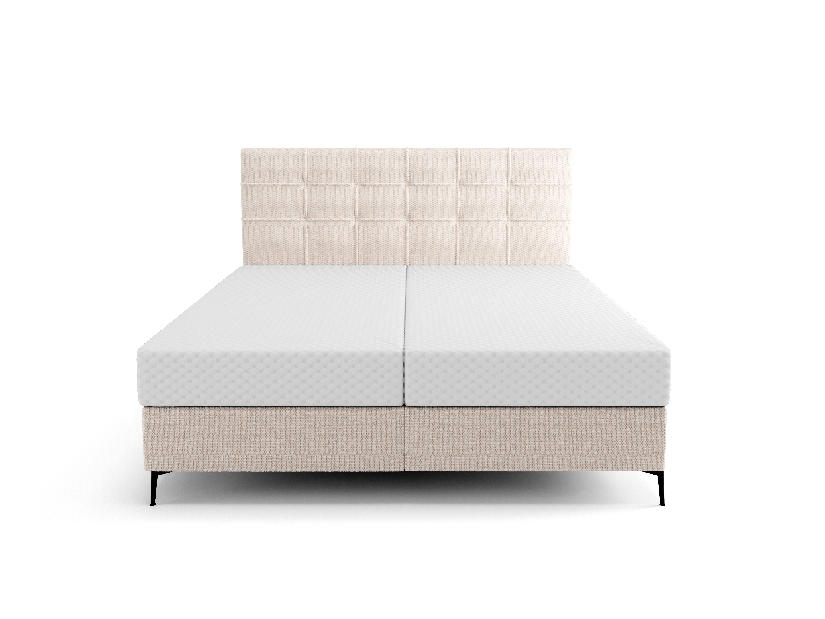 Manželská posteľ 160 cm Infernus Comfort (béžová) (s roštom, s úl. priestorom)