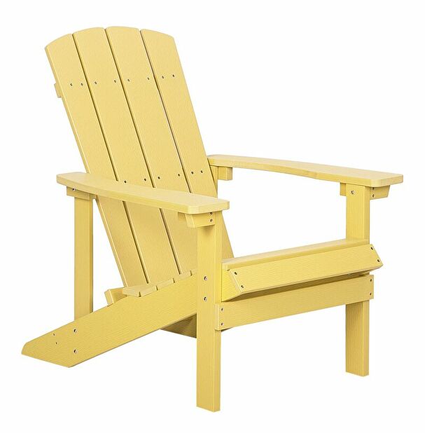 Záhradná stolička s podnožkou Adack (žltá)