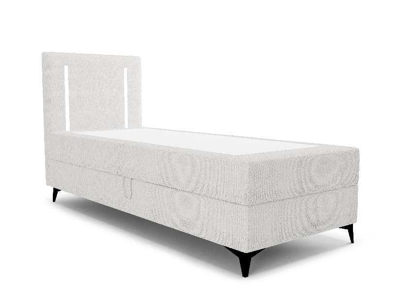 Jednolôžková posteľ 80 cm Ortega Bonell (sivá) (s roštom, s úl. priestorom) (s LED osvetlením)