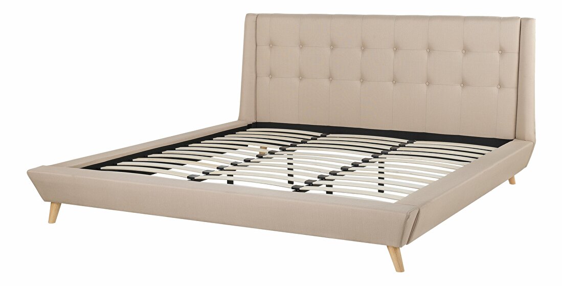 Manželská posteľ 180 cm TURIN (s roštom) (béžová)