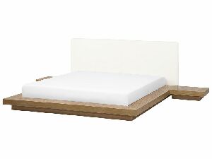 Manželská vodná posteľ 180 cm Zendaya (svetlé drevo) (s matracom)