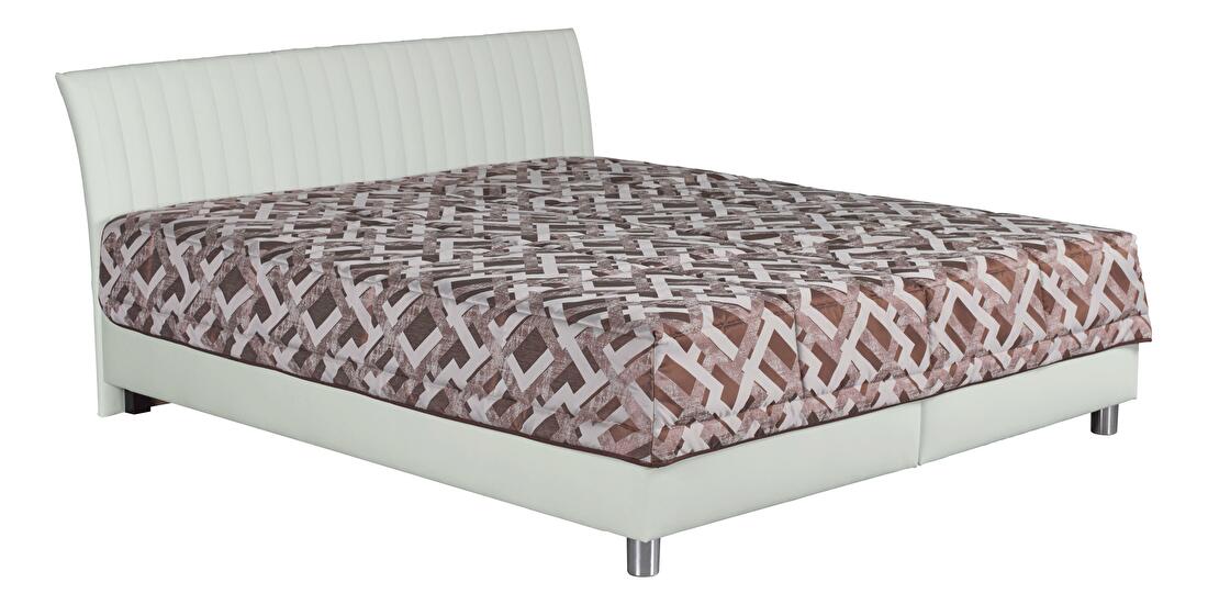 Manželská posteľ 160 cm Blanár Vinco (béžová + vzor Gary 7) (s roštom)