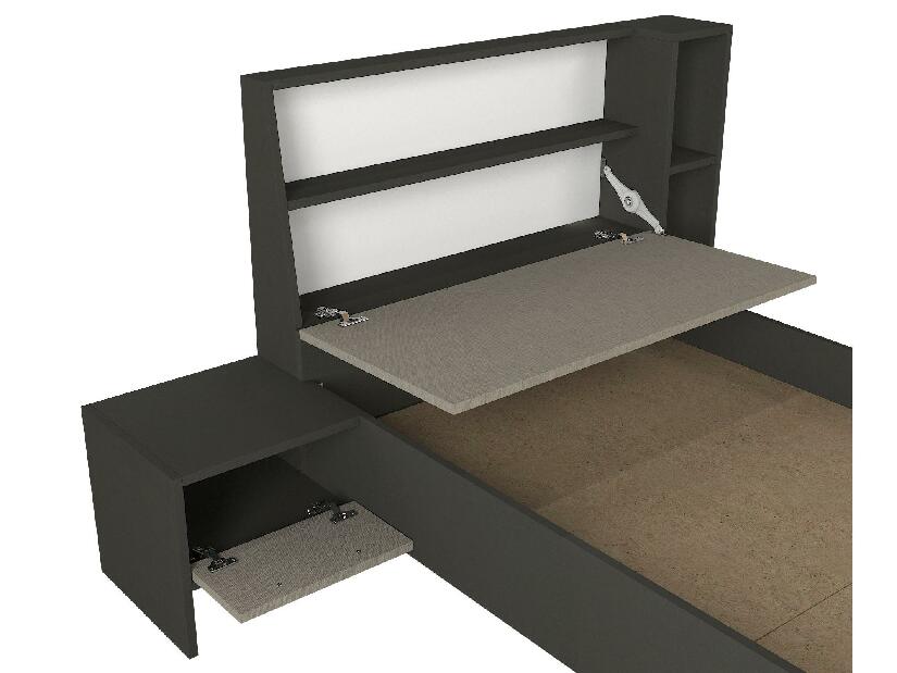 Jednolôžková posteľ 90 cm s nočným stolíkom Carusela (krémová)