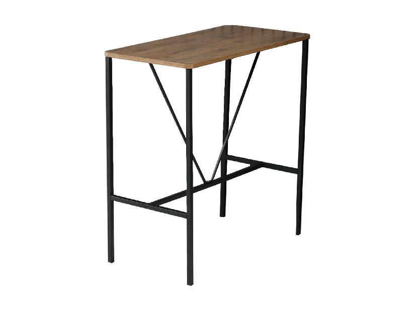 Barový stôl Nathaniel (orech + čierna)