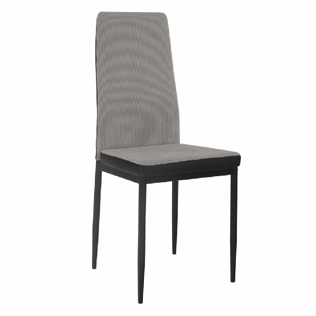 Jedálenská stolička Enrico (svetlosivá + čierna)