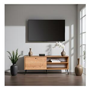 TV stolík/skrinka Zenna (dub + čierna)