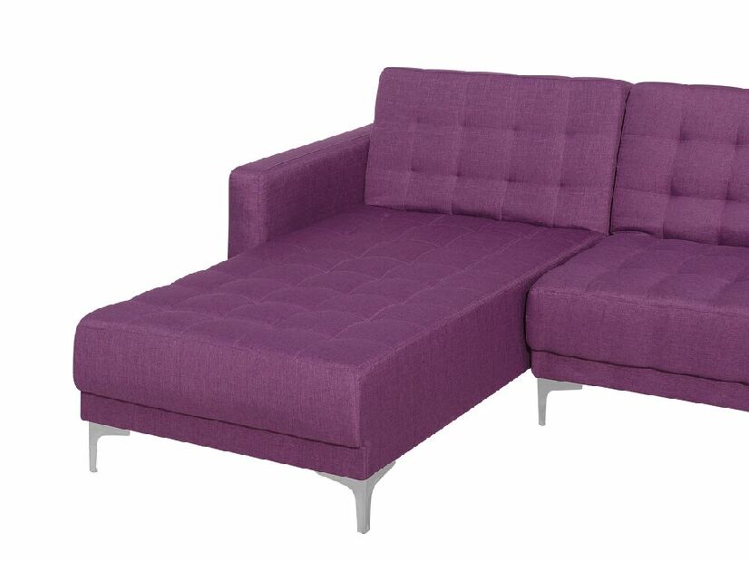 Rohová sedačka v tvare U Aberlady (purpurová) (s taburetom)