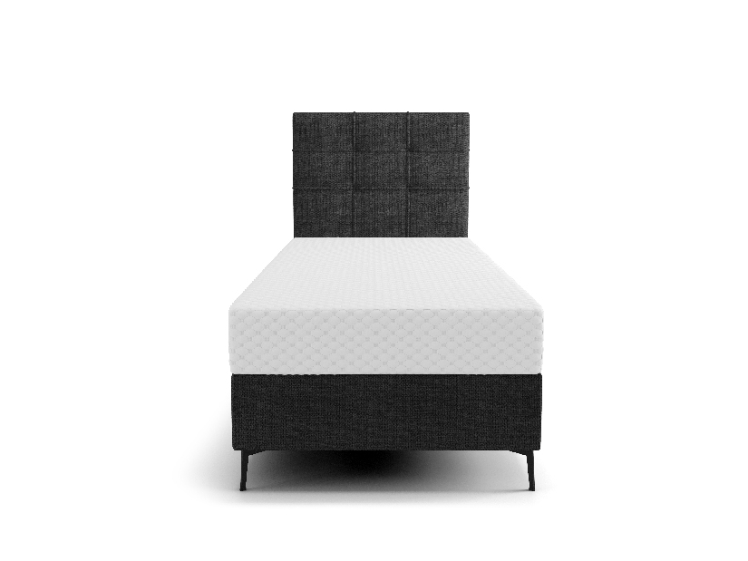 Jednolôžková posteľ 80 cm Infernus Comfort (čierna) (s roštom, s úl. priestorom)