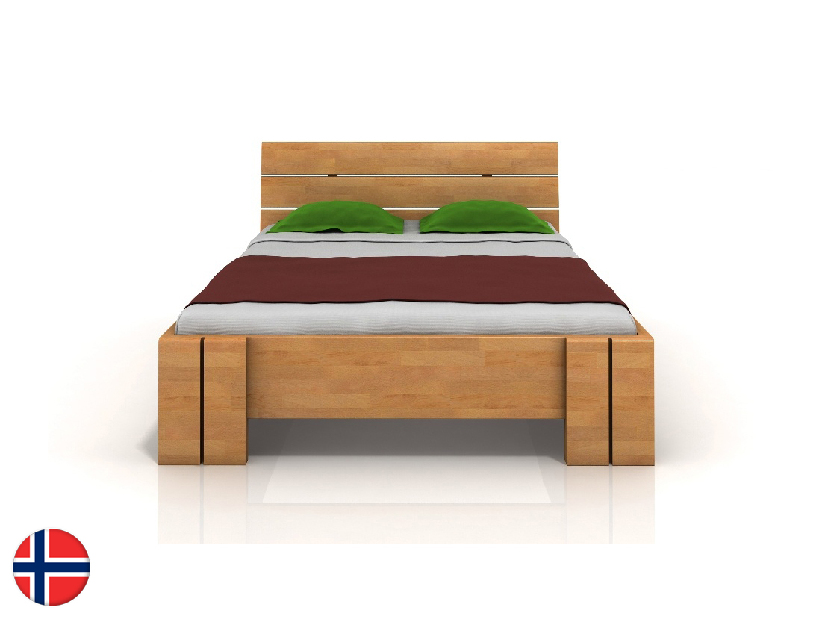 Manželská posteľ 160 cm Naturlig Tosen High BC (buk) (s roštom) *výpredaj
