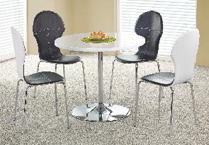 Jedálenský stôl Onie (pre 4 osoby) (biela + chróm)