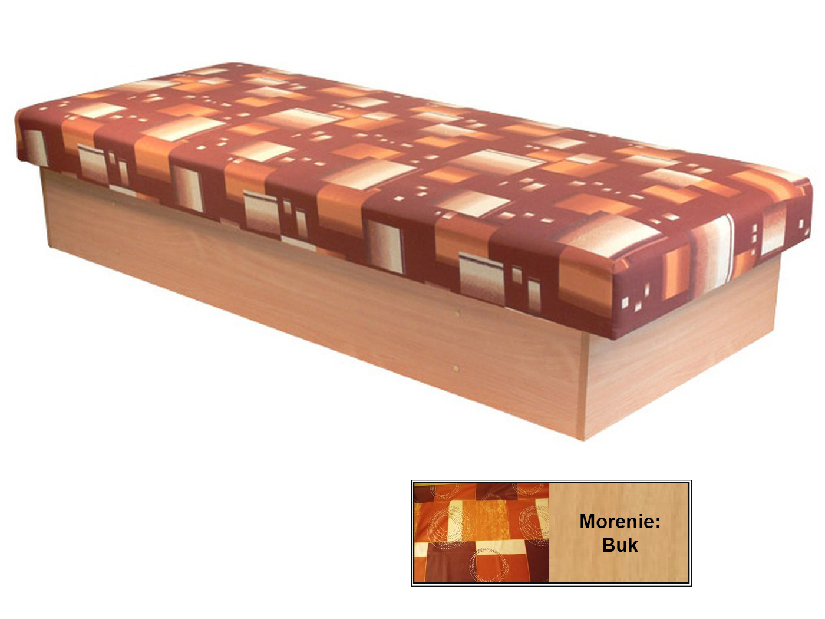 Jednolôžková posteľ (váľanda) 80 cm Edo 12 (s pružinovým matracom) *bazár