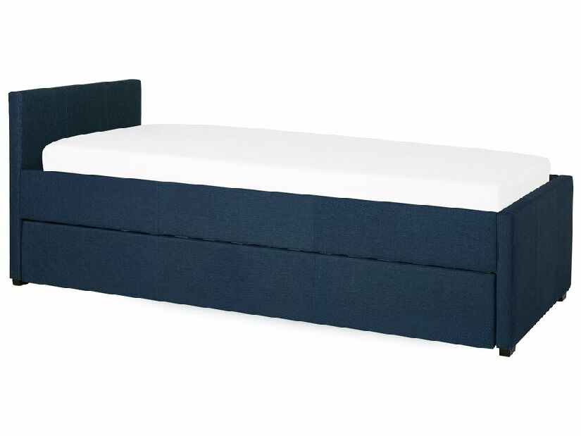 Rozkladacia posteľ 90 cm MERMAID (s roštom) (modrá)