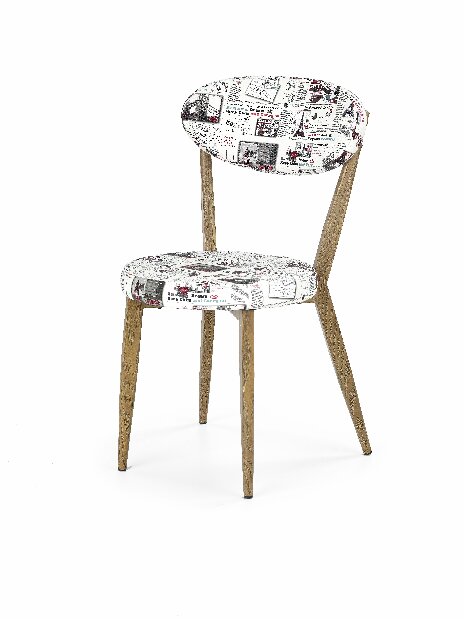 Jedálenská stolička K215 (viacfarebné + dub medový)