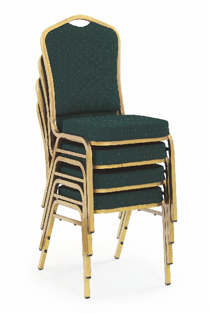 Jedálenská stolička K66 zlatá + zelená