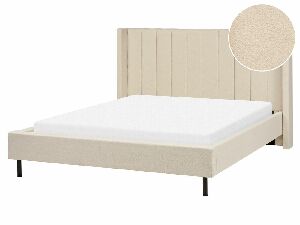 Manželská posteľ 160 cm Vue (béžové buklé) (s roštom)