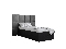 Jednolôžková posteľ s čalúneným čelom 90 cm Brittany 4 (čierna matná + sivá) (s roštom)