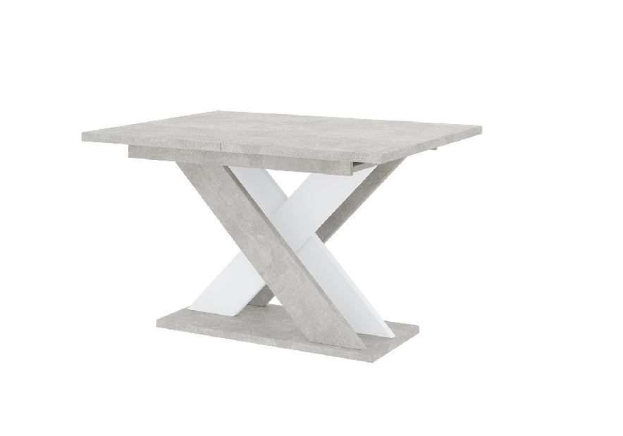 Jedálenský stôl Xalin (svetlosivá + biela) (pre 4 až 6 osôb)