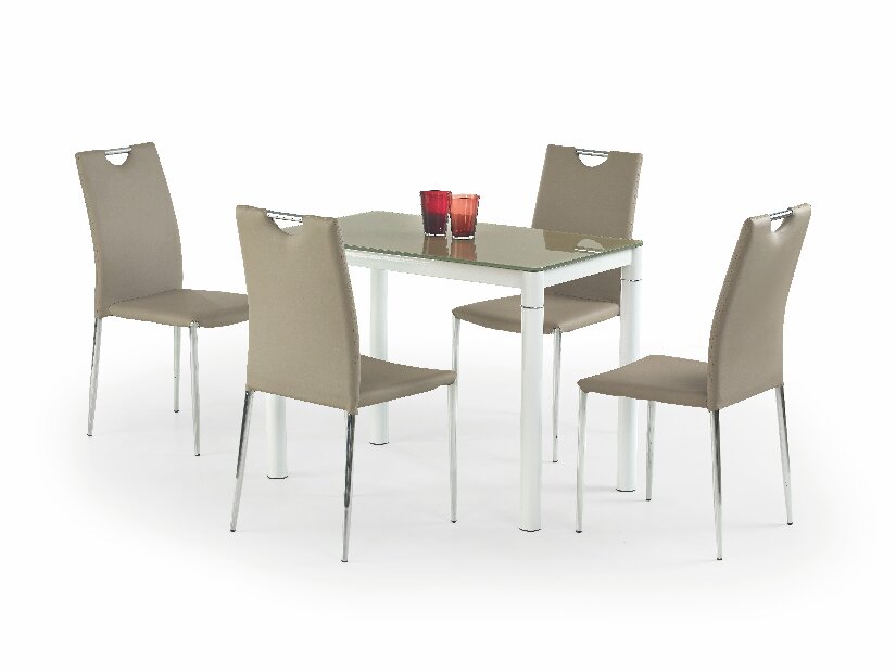 Jedálenský stôl Argus (biela + béžová) (pre 4 osoby)